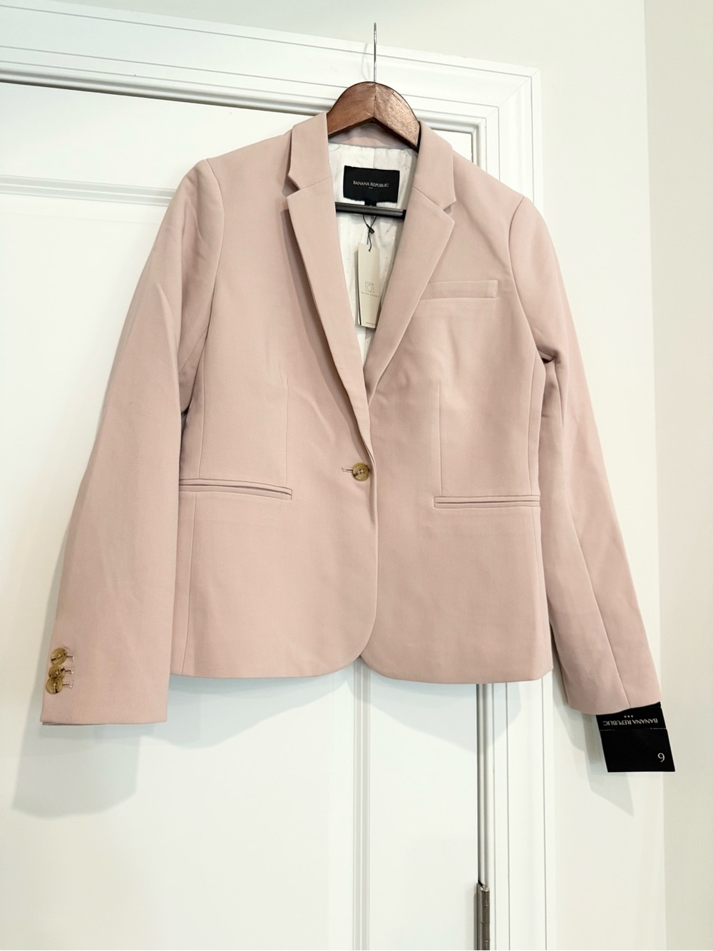 NWT Banana Republic Women's Blush Pink Single-Button Blazer